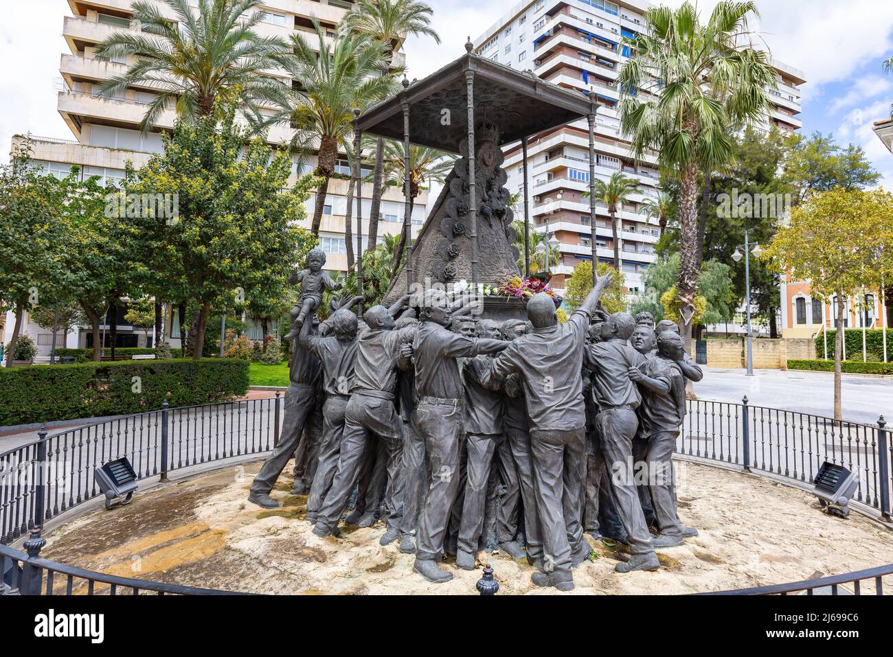 Monument à la Virgen del Rocío à Huelva, Andalousie, Espagne Banque D'Images