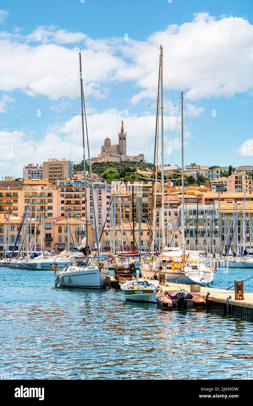 Le vieux port de Marseille Banque D'Images