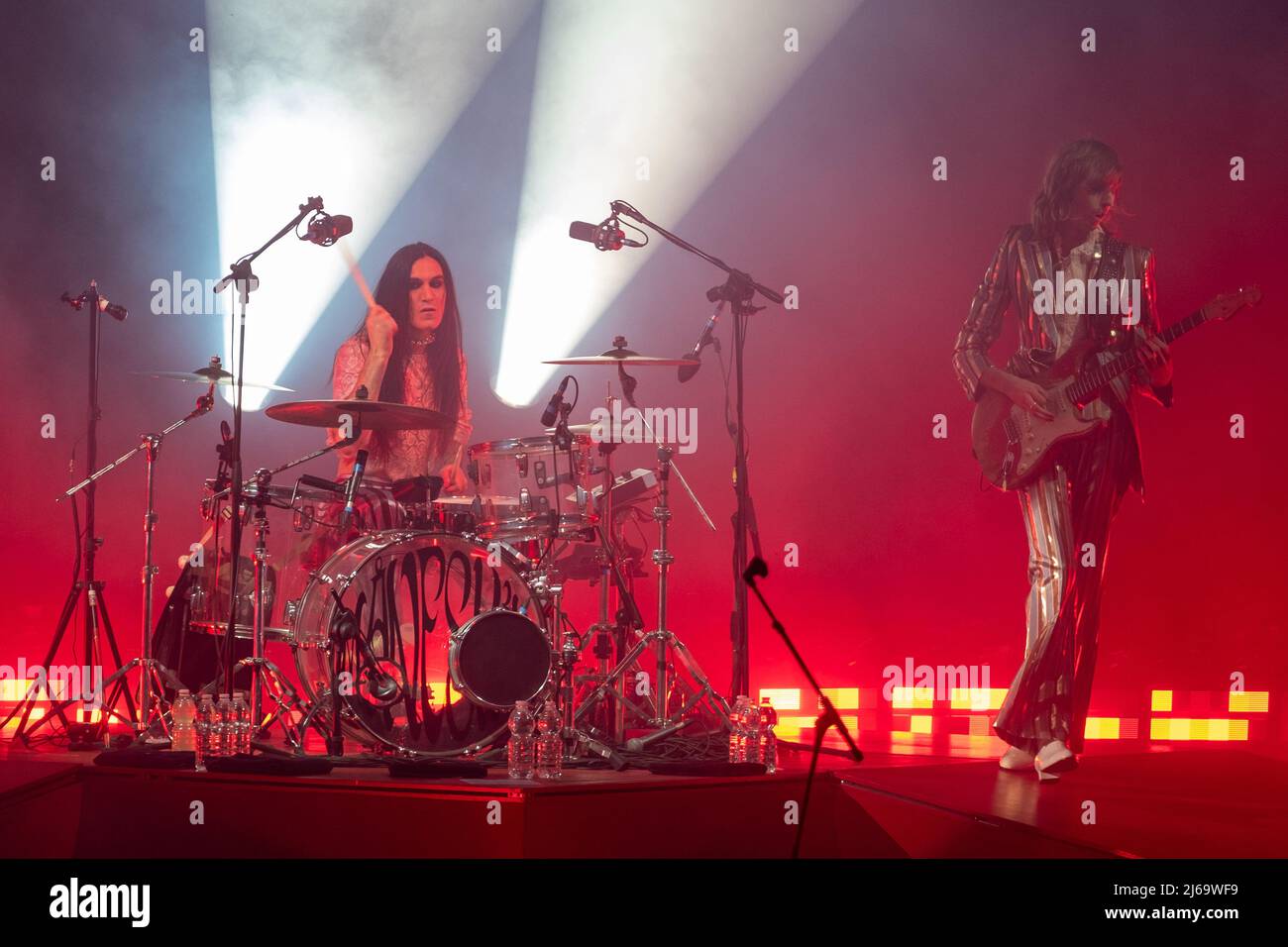 Vérone, Italie. 28 avril 2022. La photo montre Maneskin groupe pendant les spectacles à l'Arena di Verona crédit: Roberto Tommasini / Alamy Live News Banque D'Images