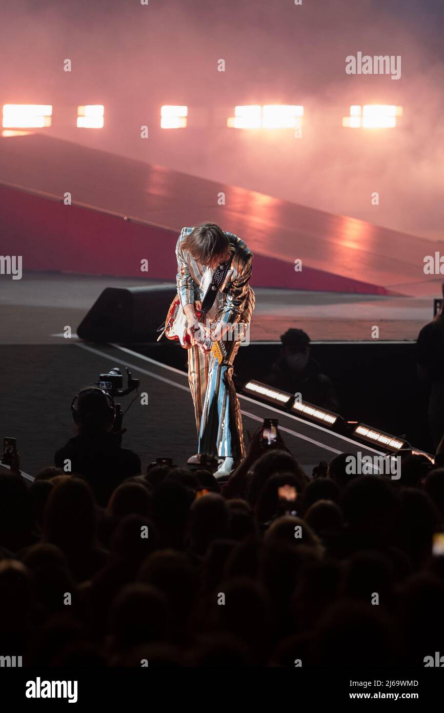 Vérone, Italie. 28 avril 2022. La photo montre Maneskin groupe pendant les spectacles à l'Arena di Verona crédit: Roberto Tommasini / Alamy Live News Banque D'Images