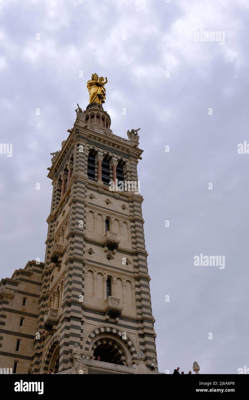 Notre Dame de la Garde à Marseille, France Banque D'Images