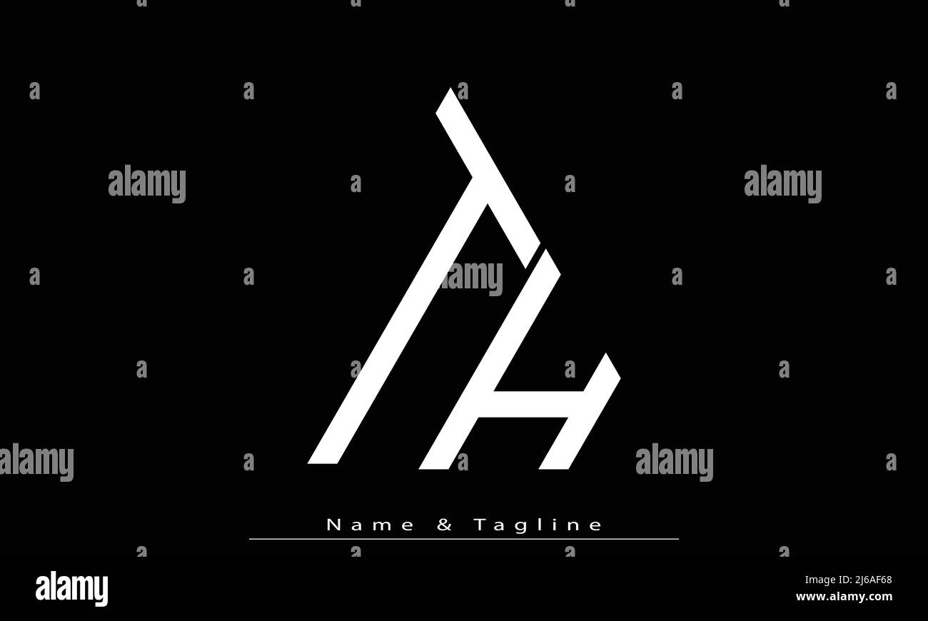 Lettres de l'alphabet initiales Monogram logo TH , HT Illustration de Vecteur