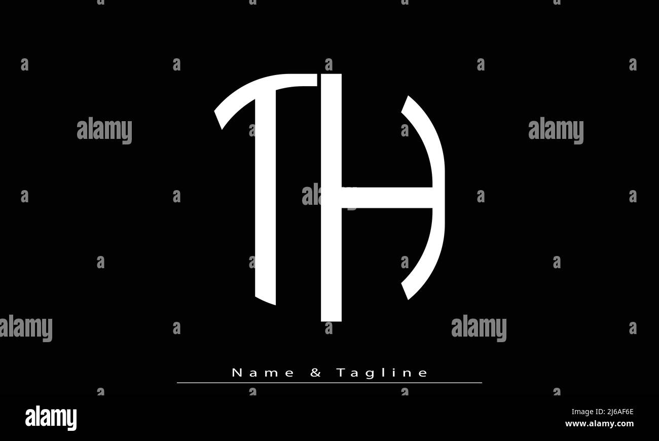 Lettres de l'alphabet initiales Monogram logo TH , HT Illustration de Vecteur