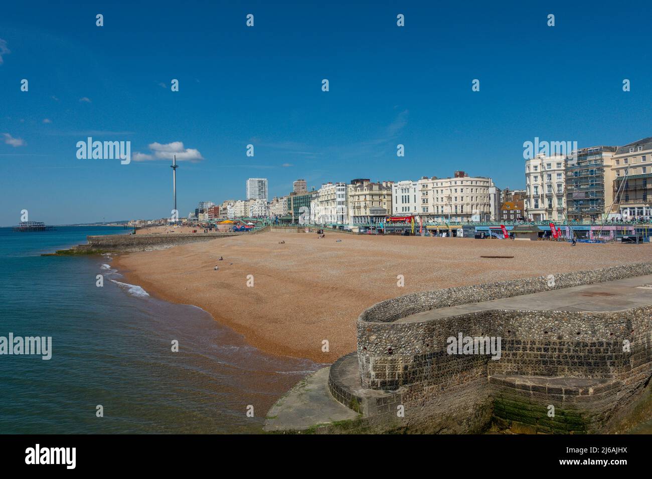 Brighton Seafront, Spring, Brighton, East Sussex, Angleterre Banque D'Images