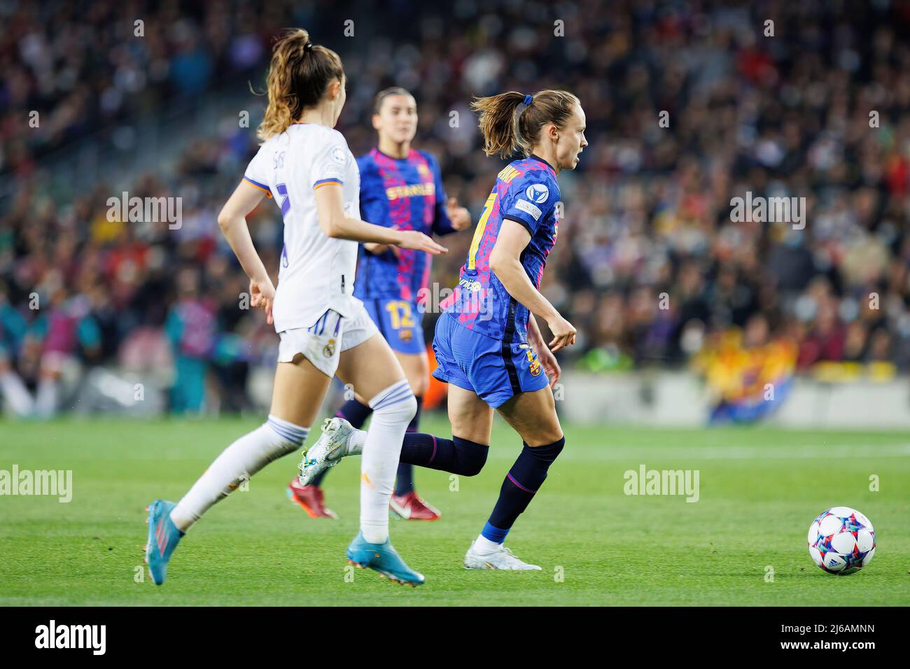 BARCELONE - 30 MARS : Caroline Graham Hansen en action lors du match de l'UEFA Women's Champions League entre le FC Barcelone et le Real Madrid au Camp N Banque D'Images
