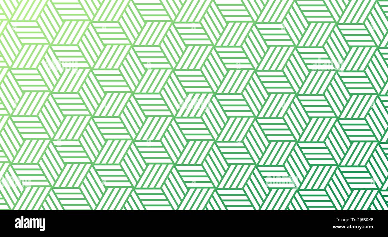 résumé forme de polygone vert frais, fond de texture de motif géométrique, hexagone rayé, illustration, dessin au trait Banque D'Images