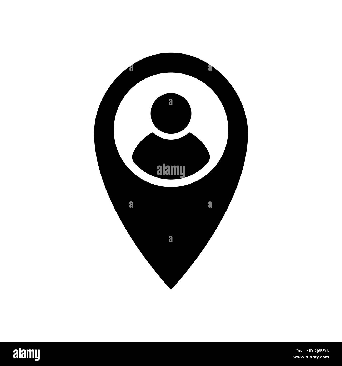 Icône d'emplacement pointeur symbole pin signe manuel emplacement Illustration de Vecteur