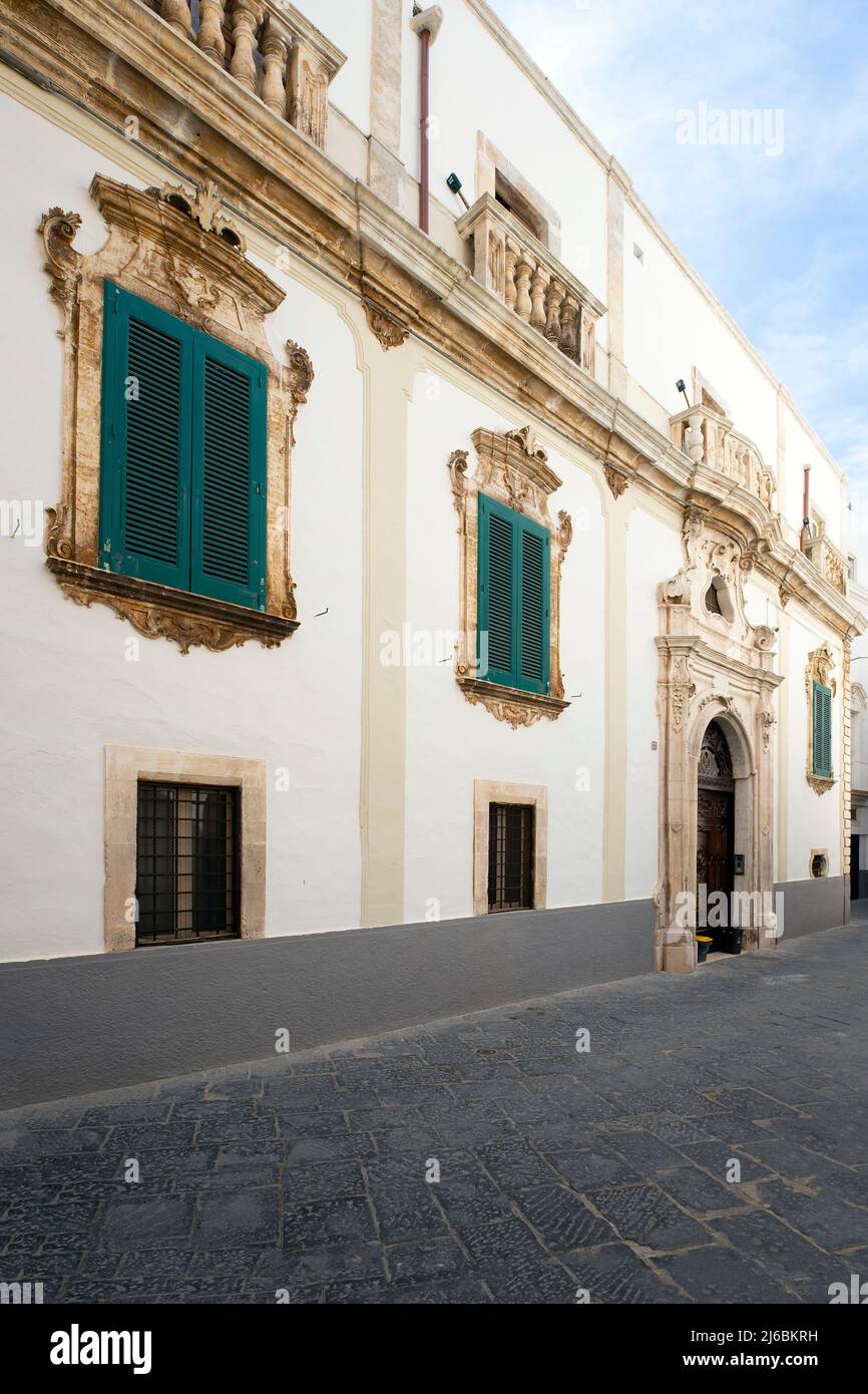 Palazzo Motolese, Martina Franca, Pouilles (Pouilles), Italie. Martina, est une ville et municipalité dans la province de Tarente, Banque D'Images