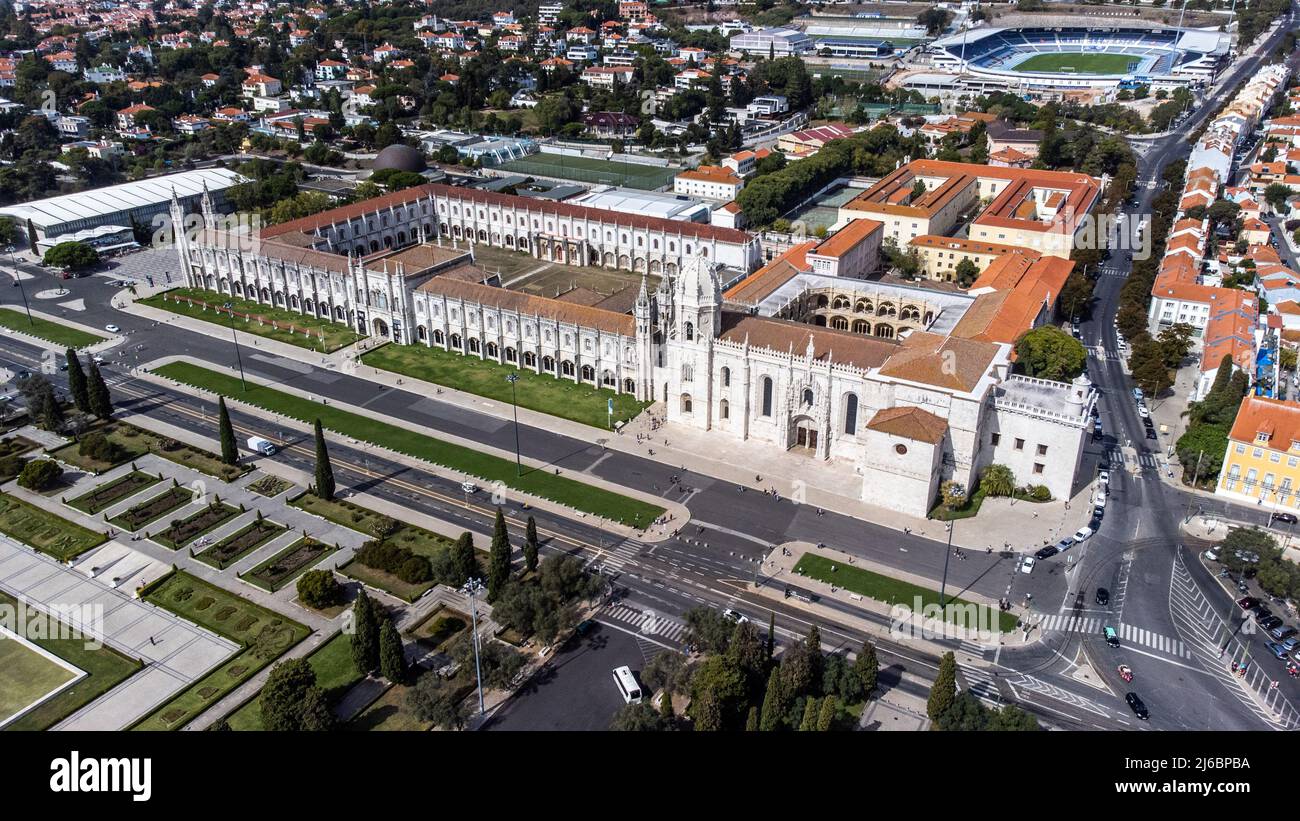 Monastère de Jerónimos ou Mosteiro dos Jerónimos, Lisbonne, Portugal Banque D'Images