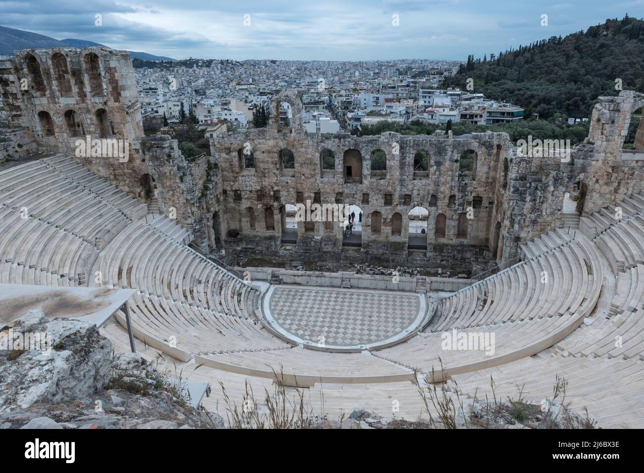 Athènes, Acropole, théâtre de Dionysos Banque D'Images