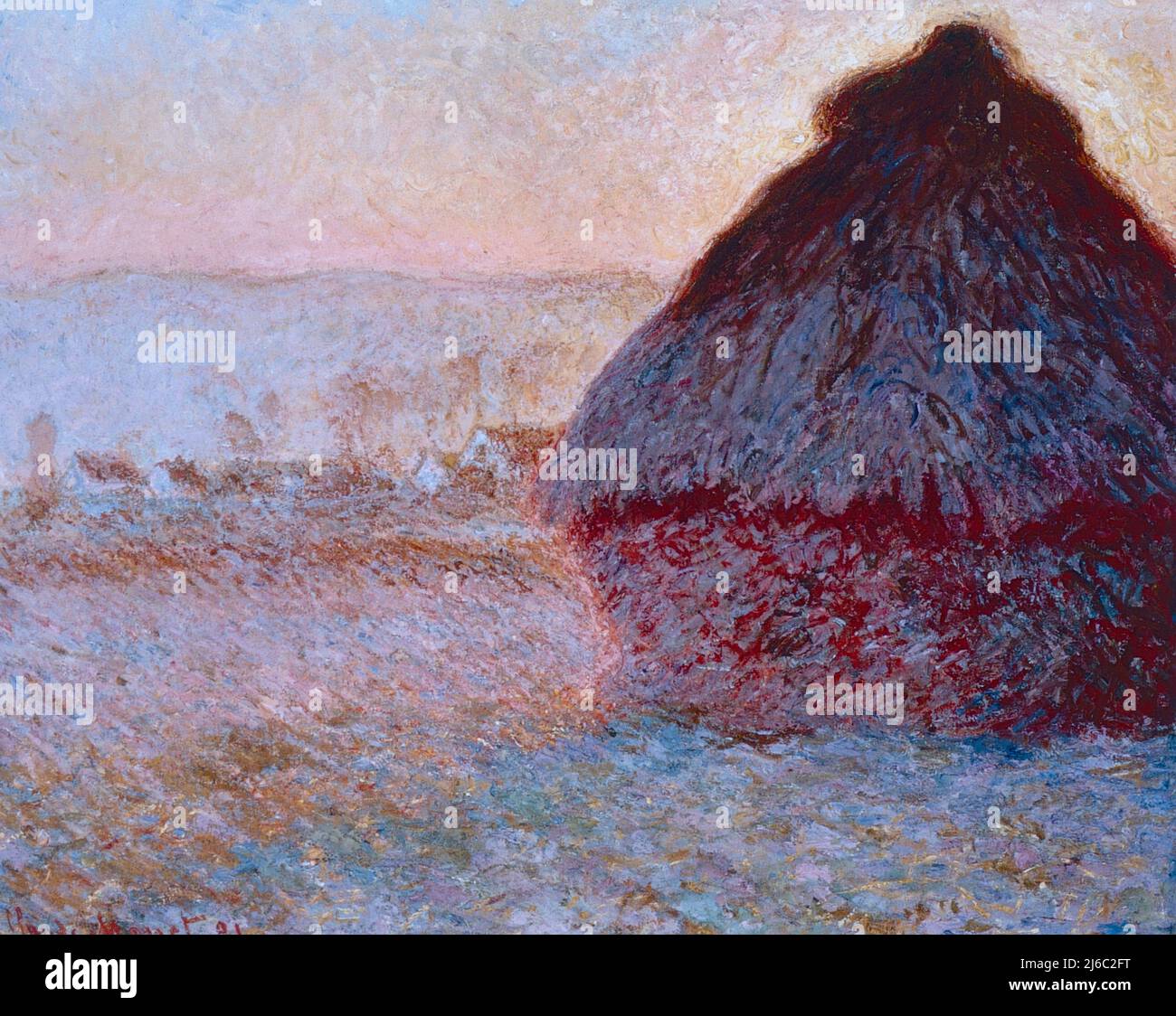 Haystack, peinture de l'artiste français Claude Monet, 1891 Banque D'Images