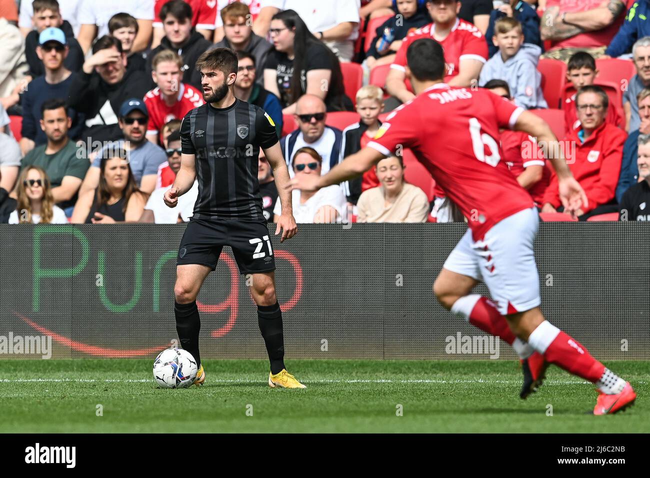 Brandon Fleming #21 de Hull City en action pendant le match à , le 4/30/2022. (Photo de Craig Thomas/News Images/Sipa USA) Banque D'Images