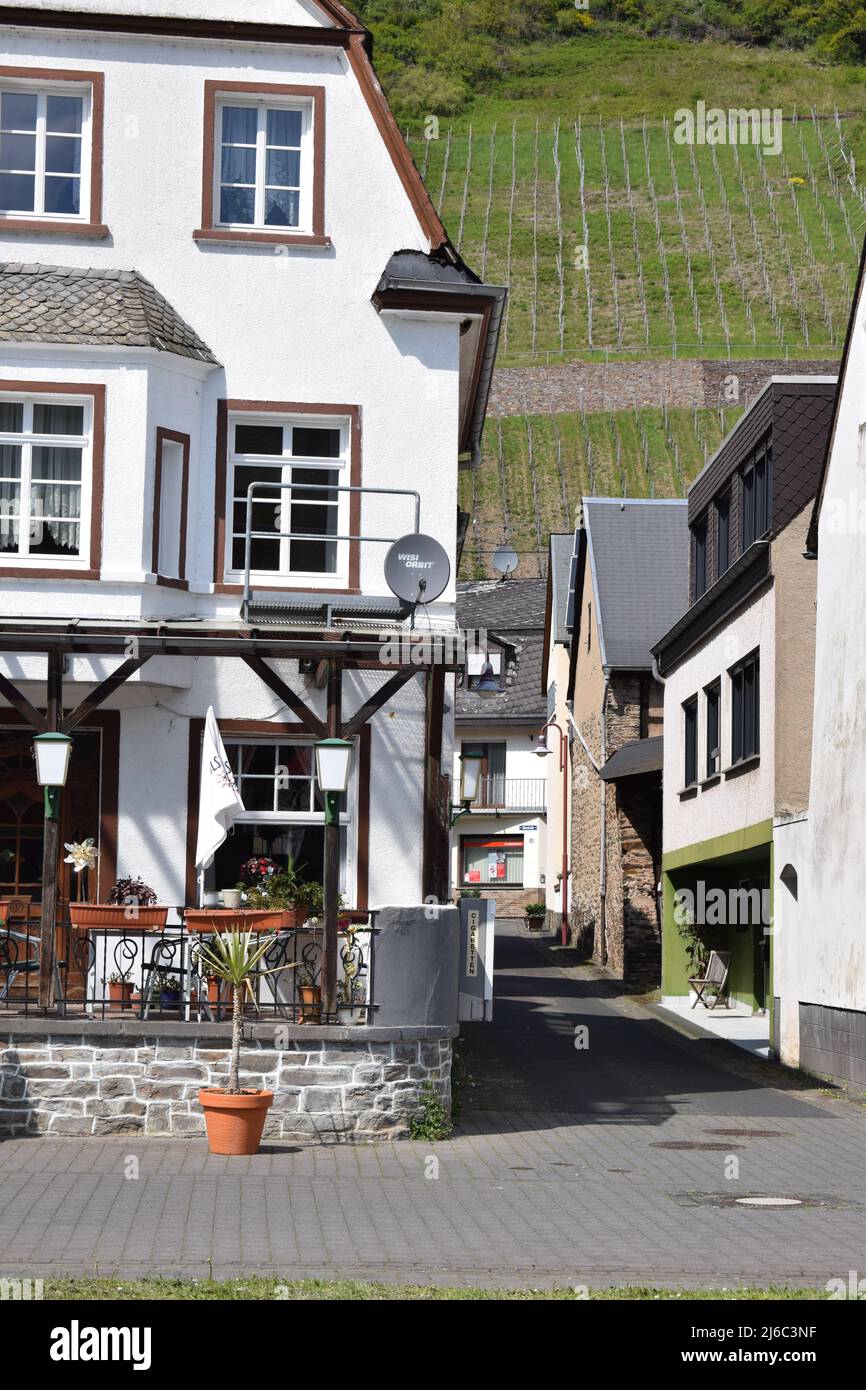 Front de mer à Hatzenport an der Mosel Banque D'Images