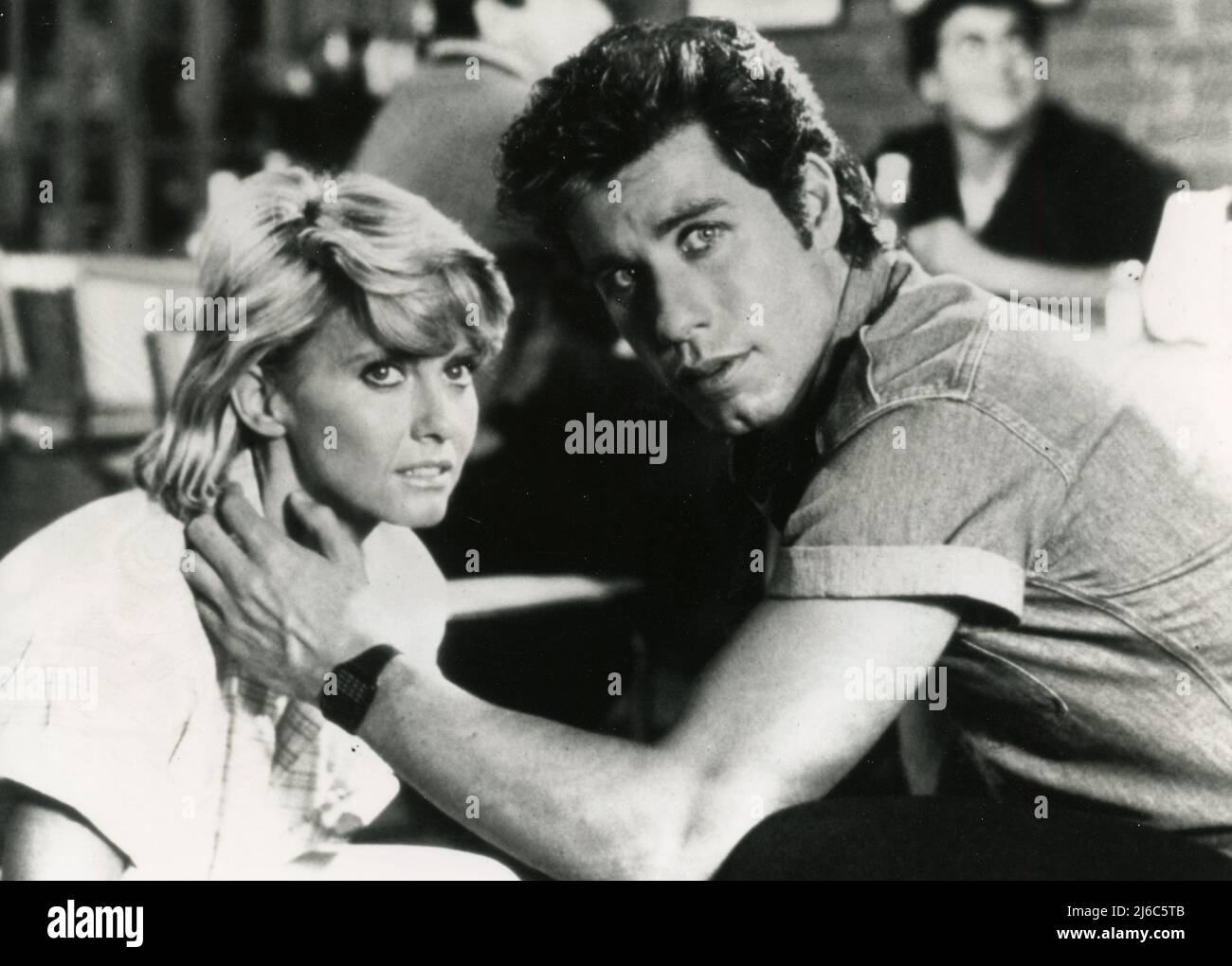 L'acteur américain John Travolta et l'actrice Olivia Newton-John dans le film Two of a Kind, USA 1983 Banque D'Images