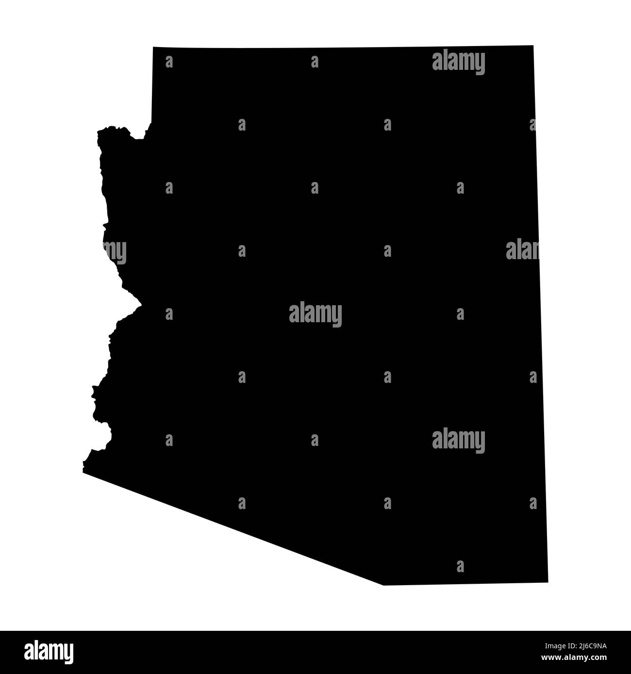Carte en forme d'Arizona, états-unis d'amérique. Illustration vectorielle de symbole d'icône de concept plat . Illustration de Vecteur