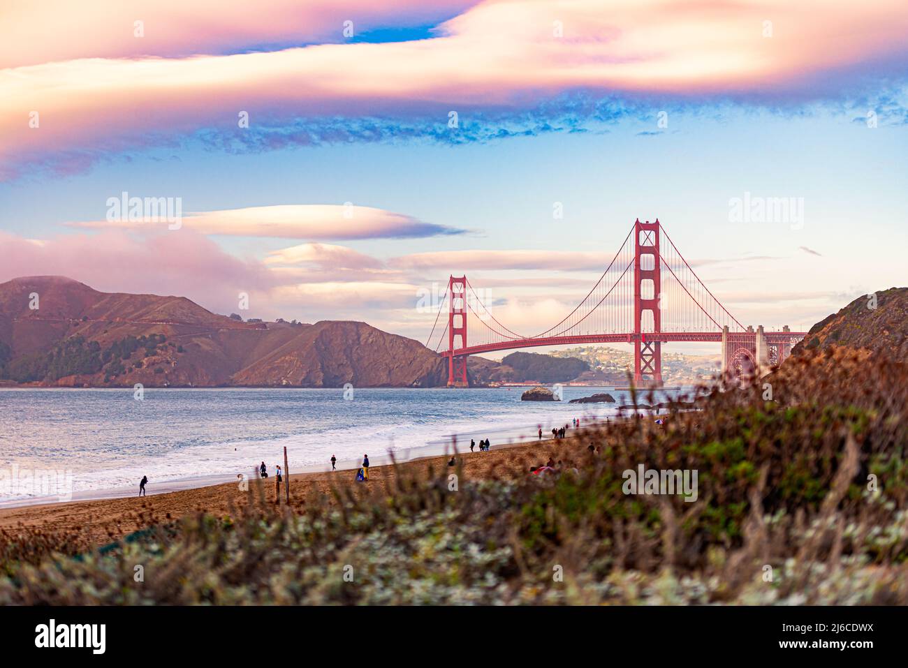 Golden Gate Bridge dans la baie de San Francisco, Californie, États-Unis Banque D'Images