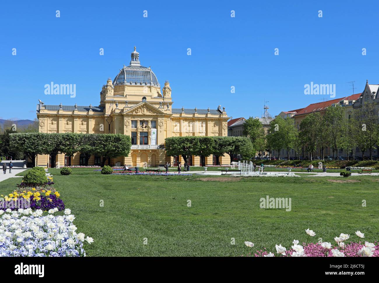 Pavillon d'art de Zagreb dans la Basse-ville Banque D'Images