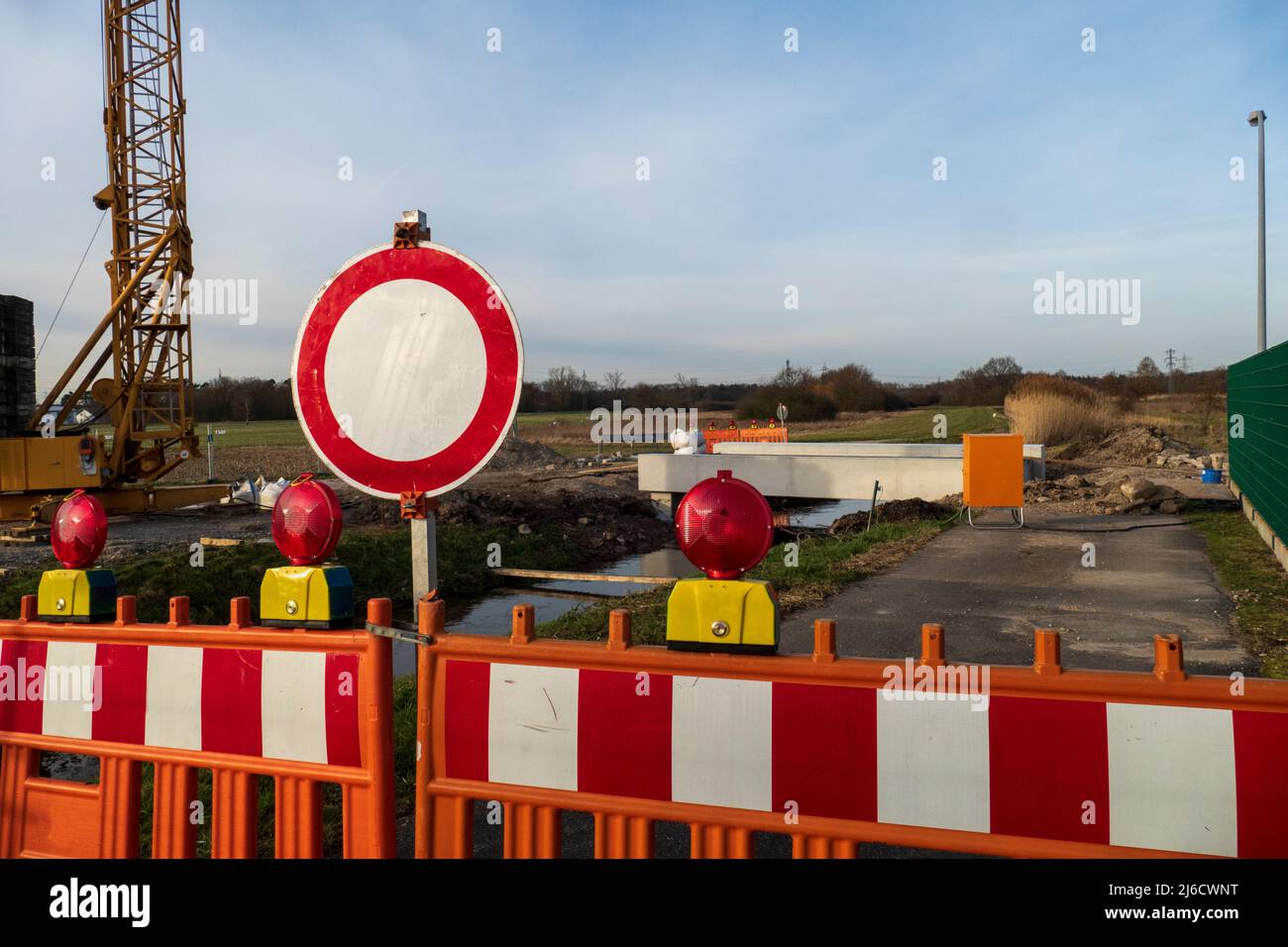 Neue Brücke über den Ooser Landgraben von Haueneberstein nach Sandweier Banque D'Images