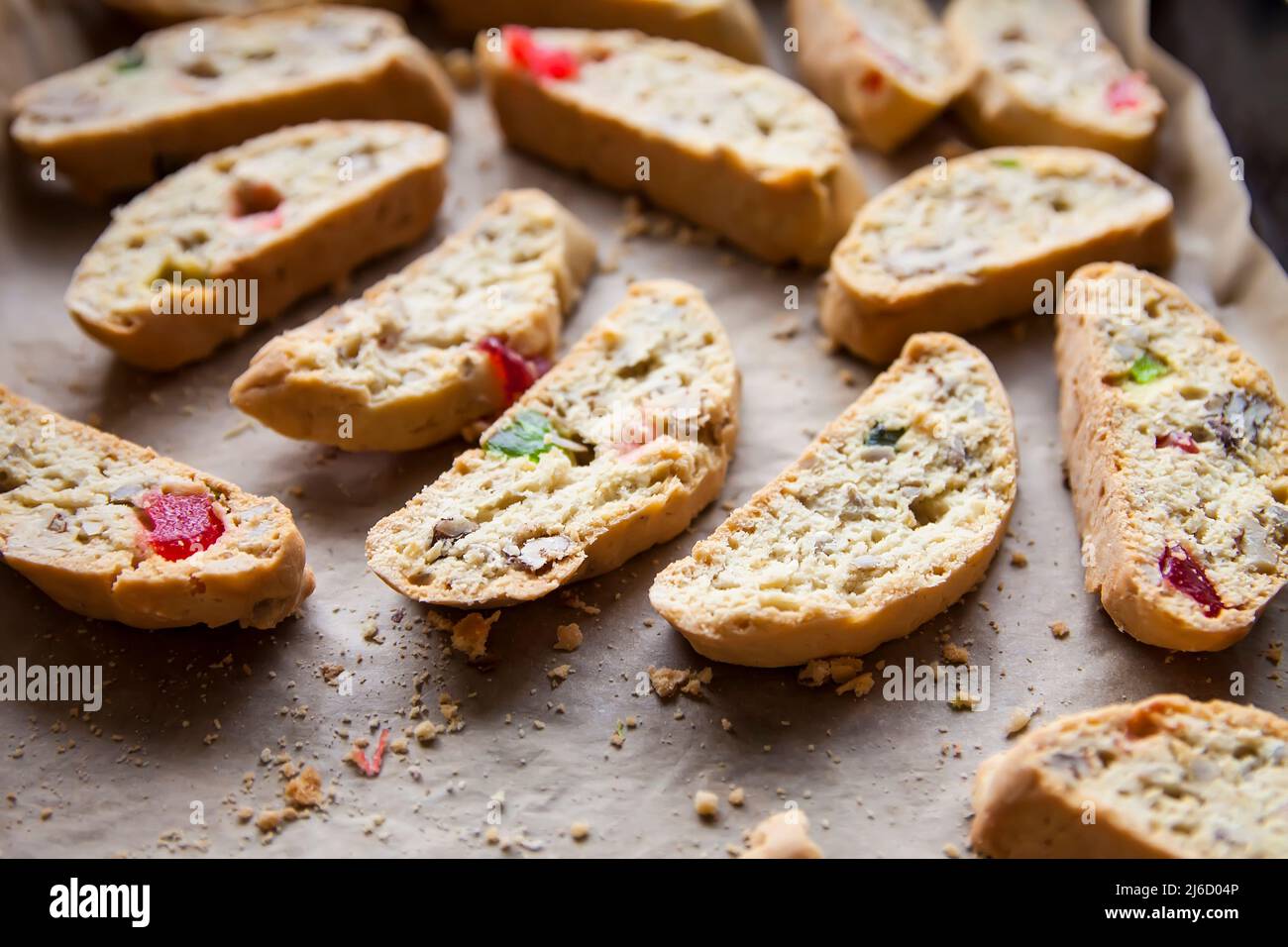 Biscuits maison en biscotti Banque D'Images