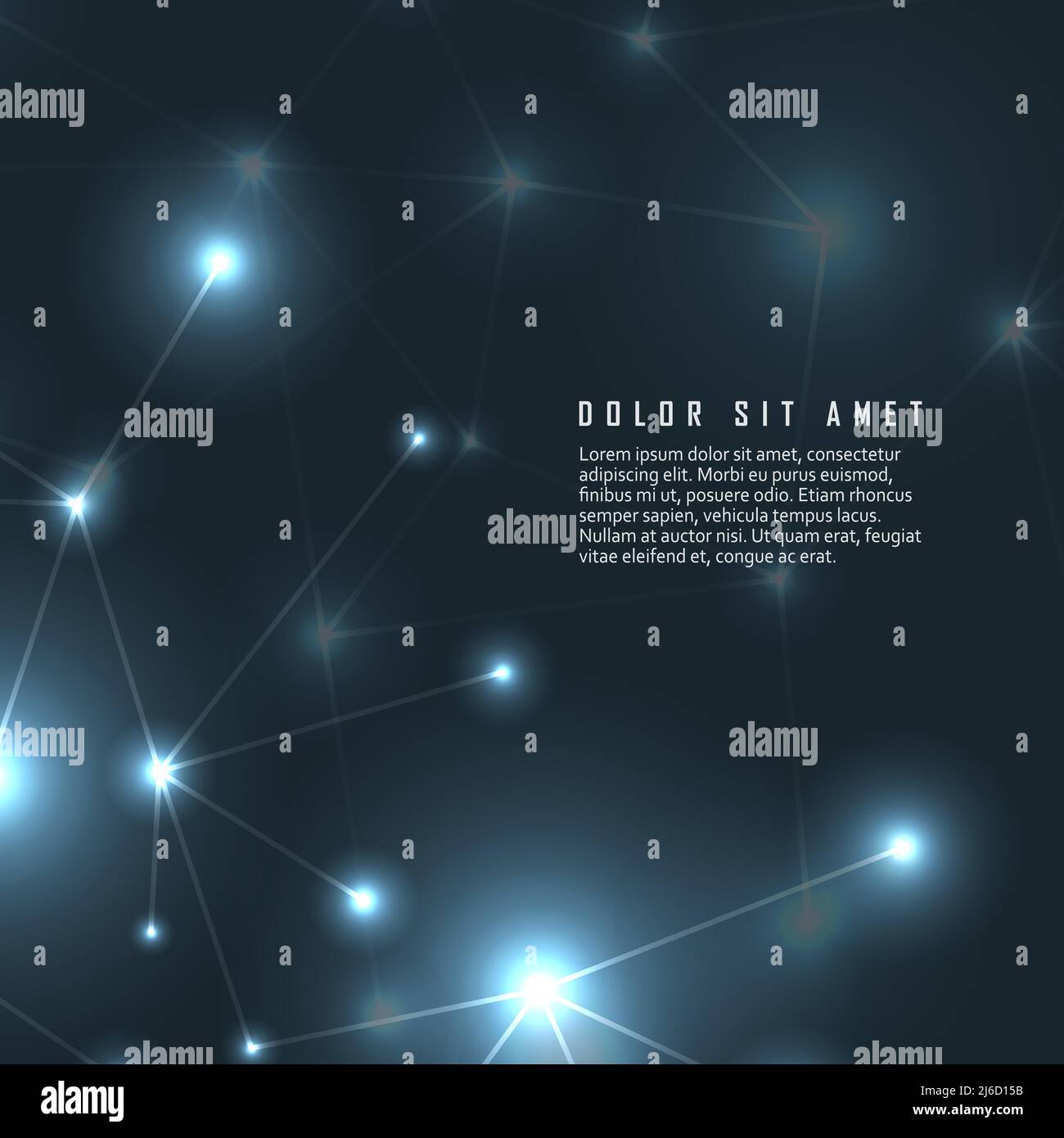 Arrière-plan de connexion géométrique. Lignes et points sur un arrière-plan sombre. Fond de vecteur scientifique Illustration de Vecteur