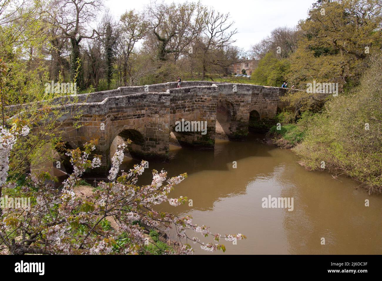 Stopham Grade 1, pont de travée médieaval qui traverse la rivière Arun, Pulborough, West Sussex, Angleterre Banque D'Images