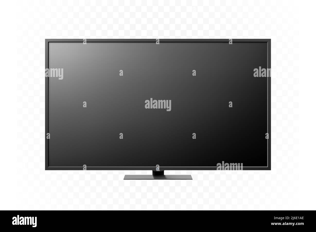 Écran TV réaliste. Ecran lcd moderne et élégant, type LED. Maquette de grand écran d'ordinateur. Modèle de téléviseur vierge. Elément de conception graphique pour Illustration de Vecteur