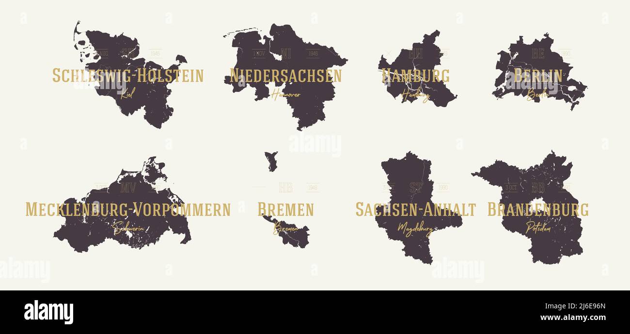 Les 16 Etats De L'allemagne Et Leur Capitale www.alamyimages.fr