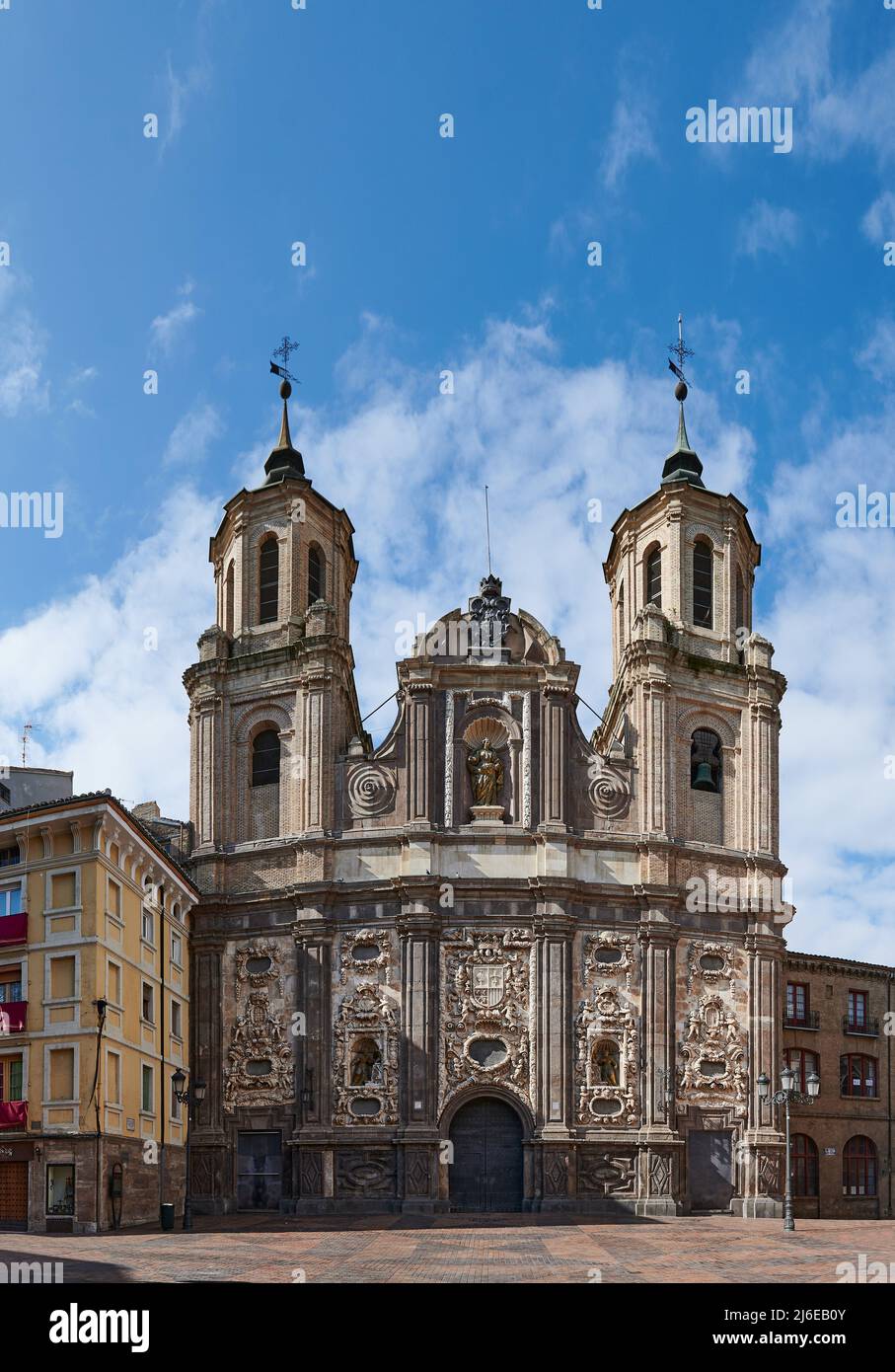 Eglise de Santa Isabel o San Cayetano, place El Justicia, Saragosse, Aragon, Espagne, Europe Banque D'Images