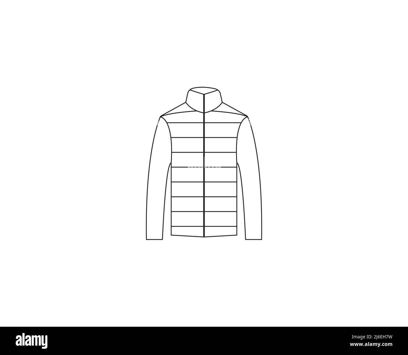 Veste, vêtements, veste emblématique. Illustration vectorielle. Plat. Illustration de Vecteur