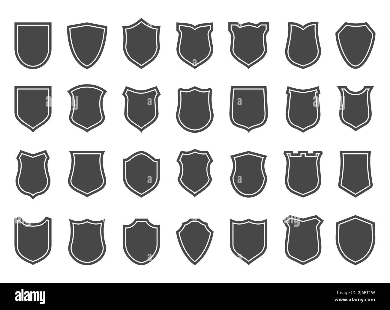 Formes de boucliers de police Illustration de Vecteur