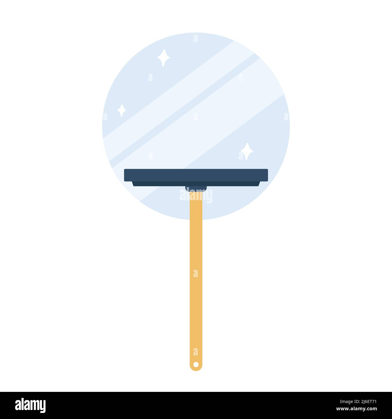 Nettoyage de la vitre et de la surface en verre. Illustration du service d'entretien ménager, des outils de lavage et des solutions vectorielles Illustration de Vecteur