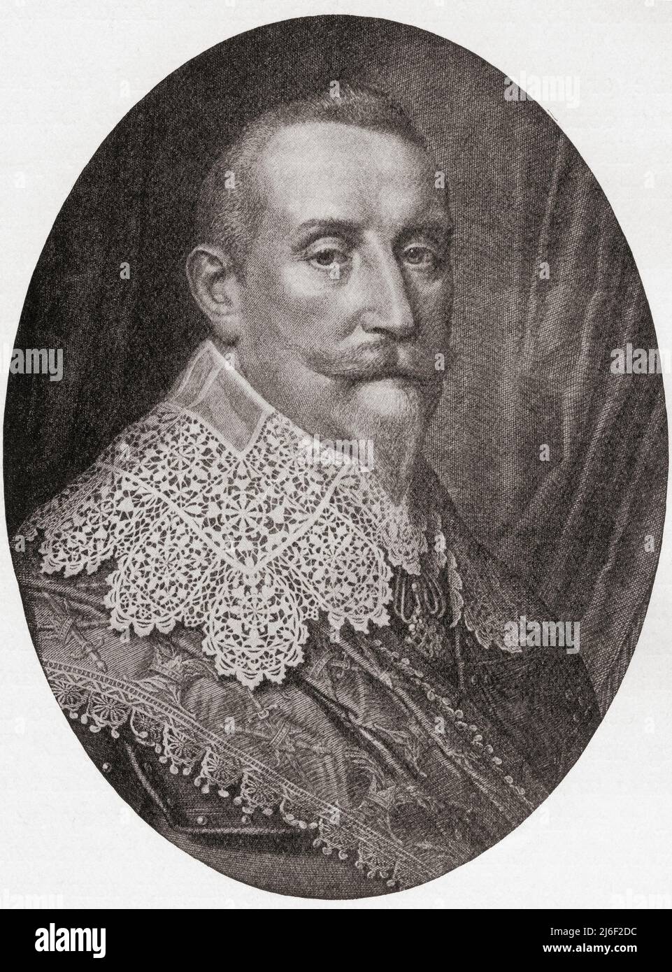 Gustavus Adolphus, 1594 – 1632, alias Gustav II Adolf ou Gustav II Adolph. Roi de Suède. De modes et manières, publié en 1935. Banque D'Images