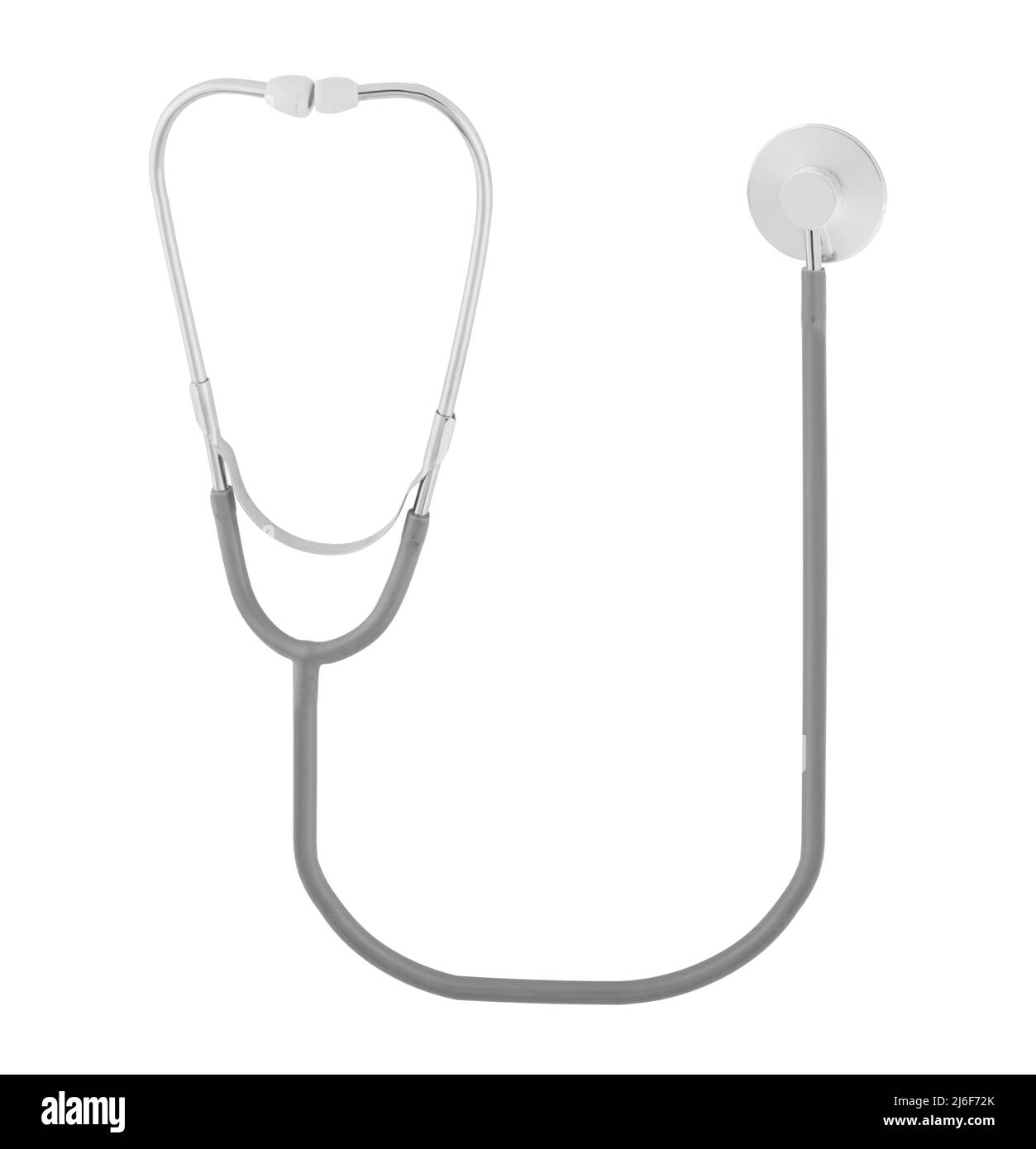 Stéthophonendoscope, un dispositif de diagnostic médical isolé sur fond blanc Banque D'Images