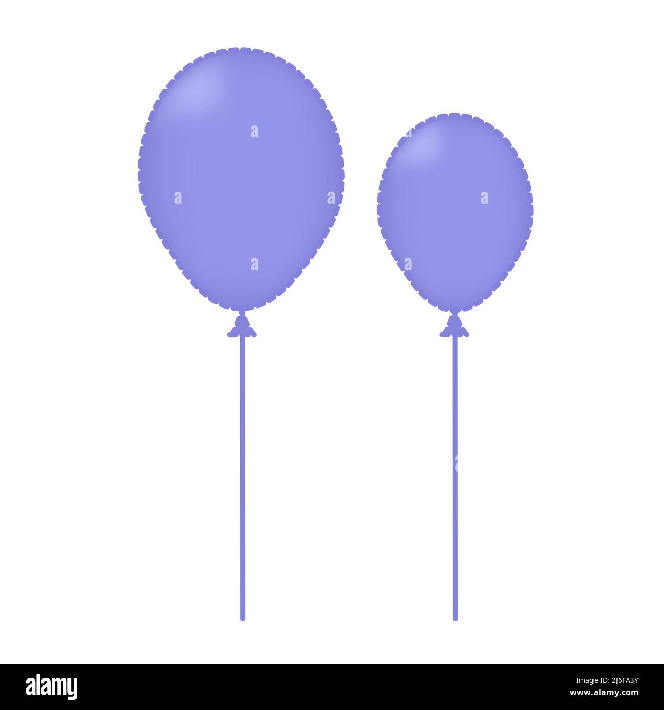 Deux ballons bleus, jolie illustration Illustration de Vecteur