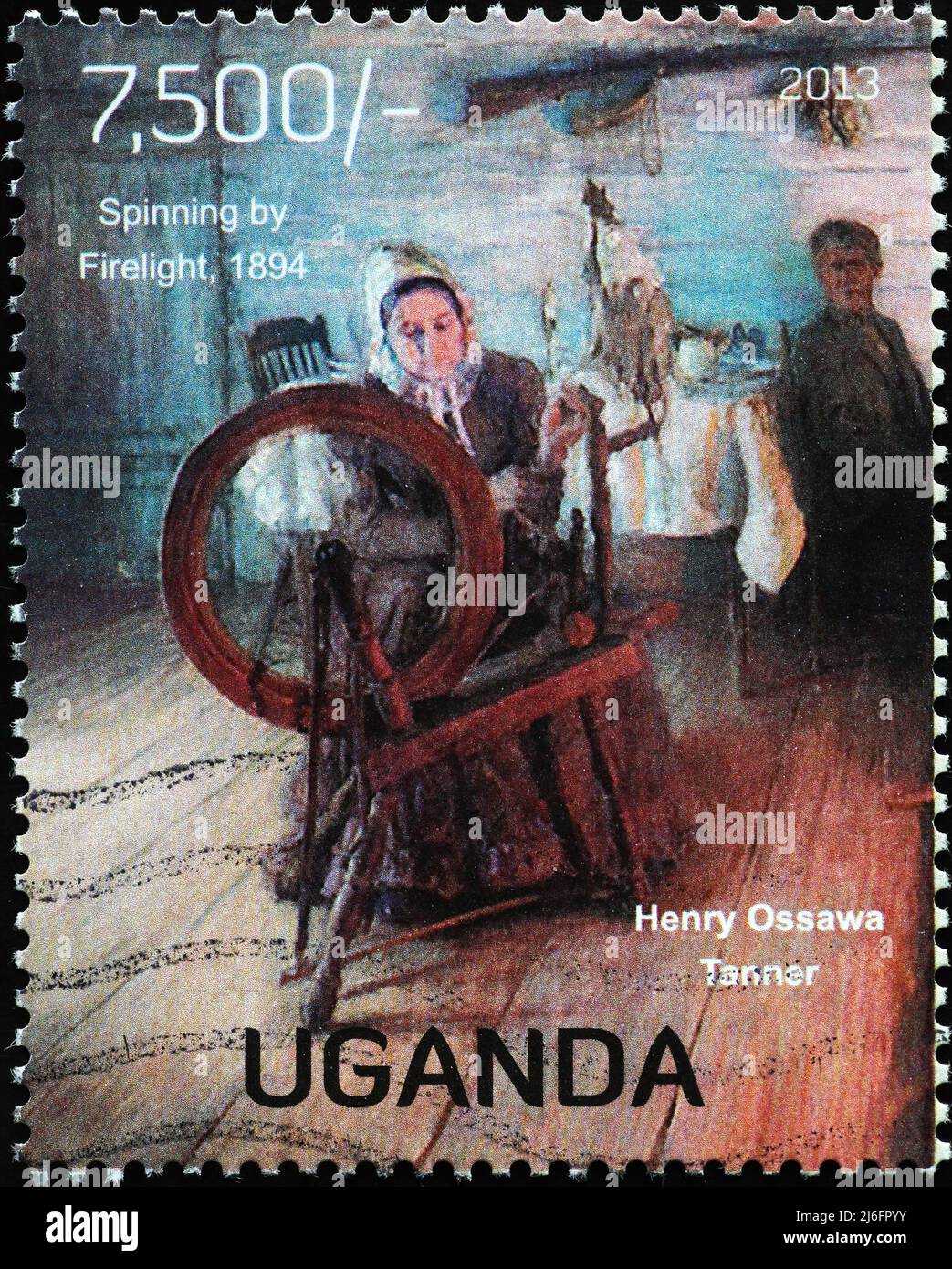 'Épingler par feu de feu' par Henry Ossawa Tanner sur le timbre Banque D'Images