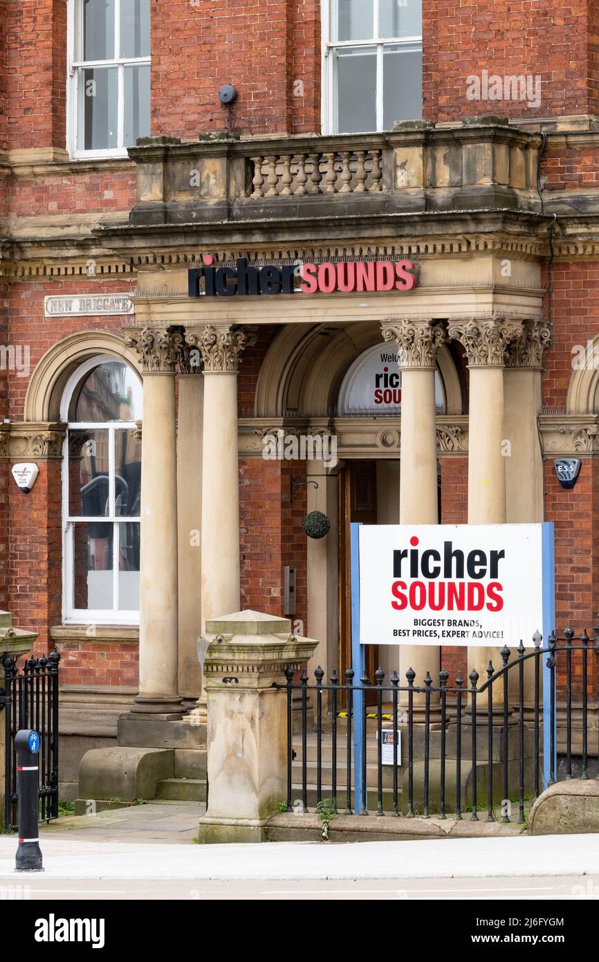 Richer Sounds Shop New Briggate, Leeds Banque D'Images