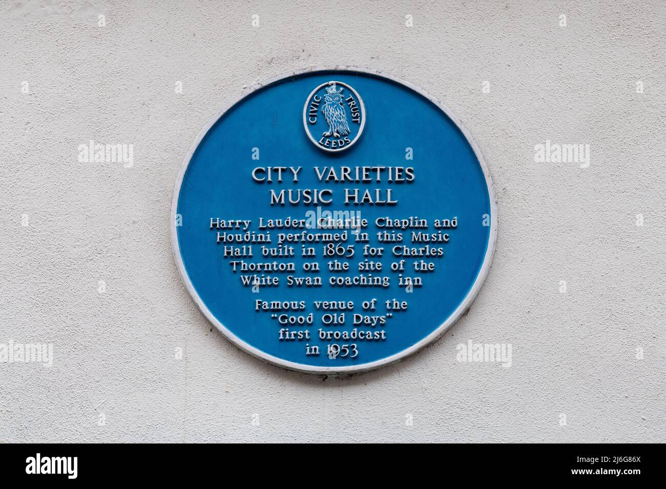 City variétés Music Hall célèbre lieu de la plaque bleue « Good Old Days » de Leeds Civic Trust - Leeds Banque D'Images