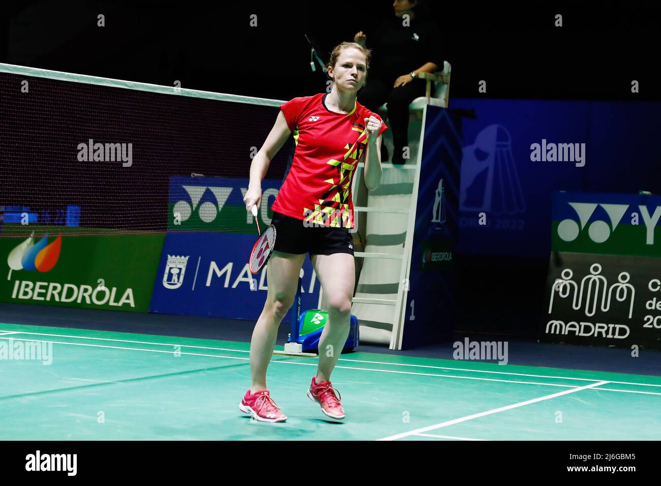 Isabel Lohau d'Allemagne fête, finale Mixte double lors des