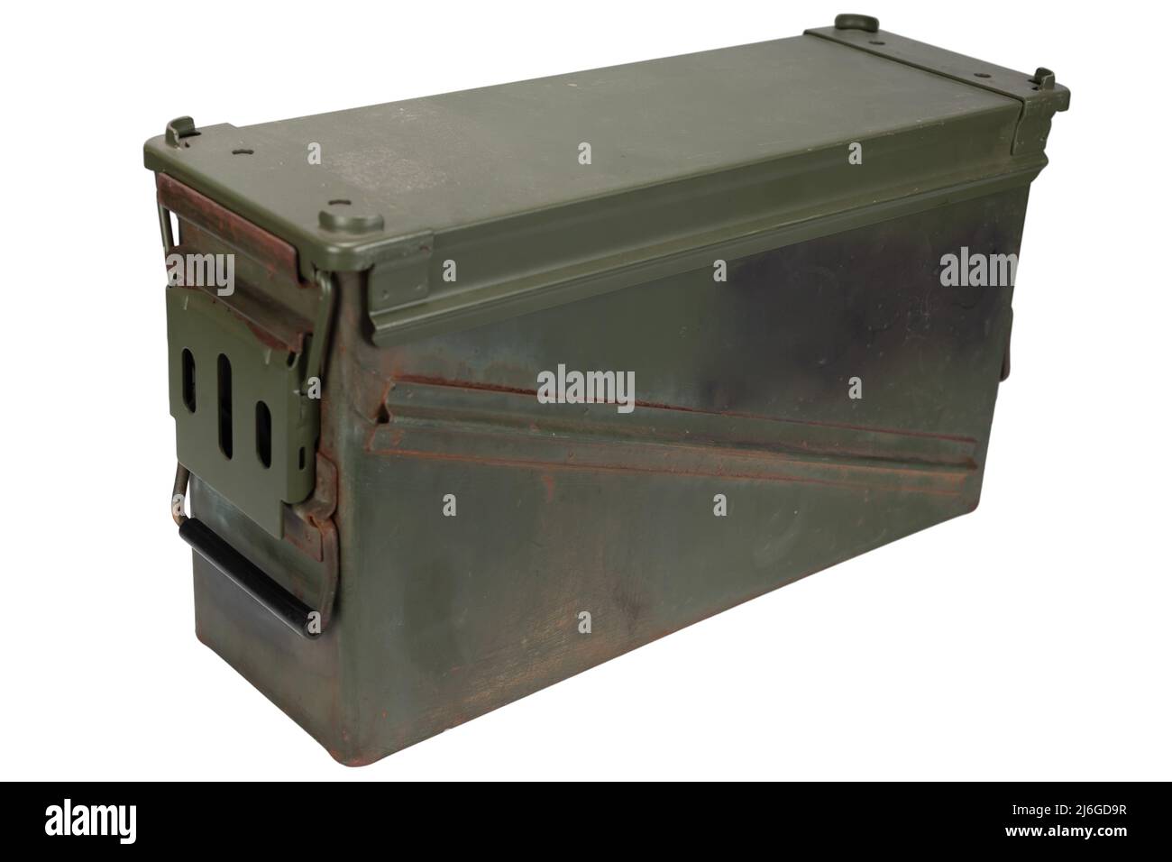 AMMO CAN pour 40mm grenades cartidge isolé sur fond blanc Banque D'Images