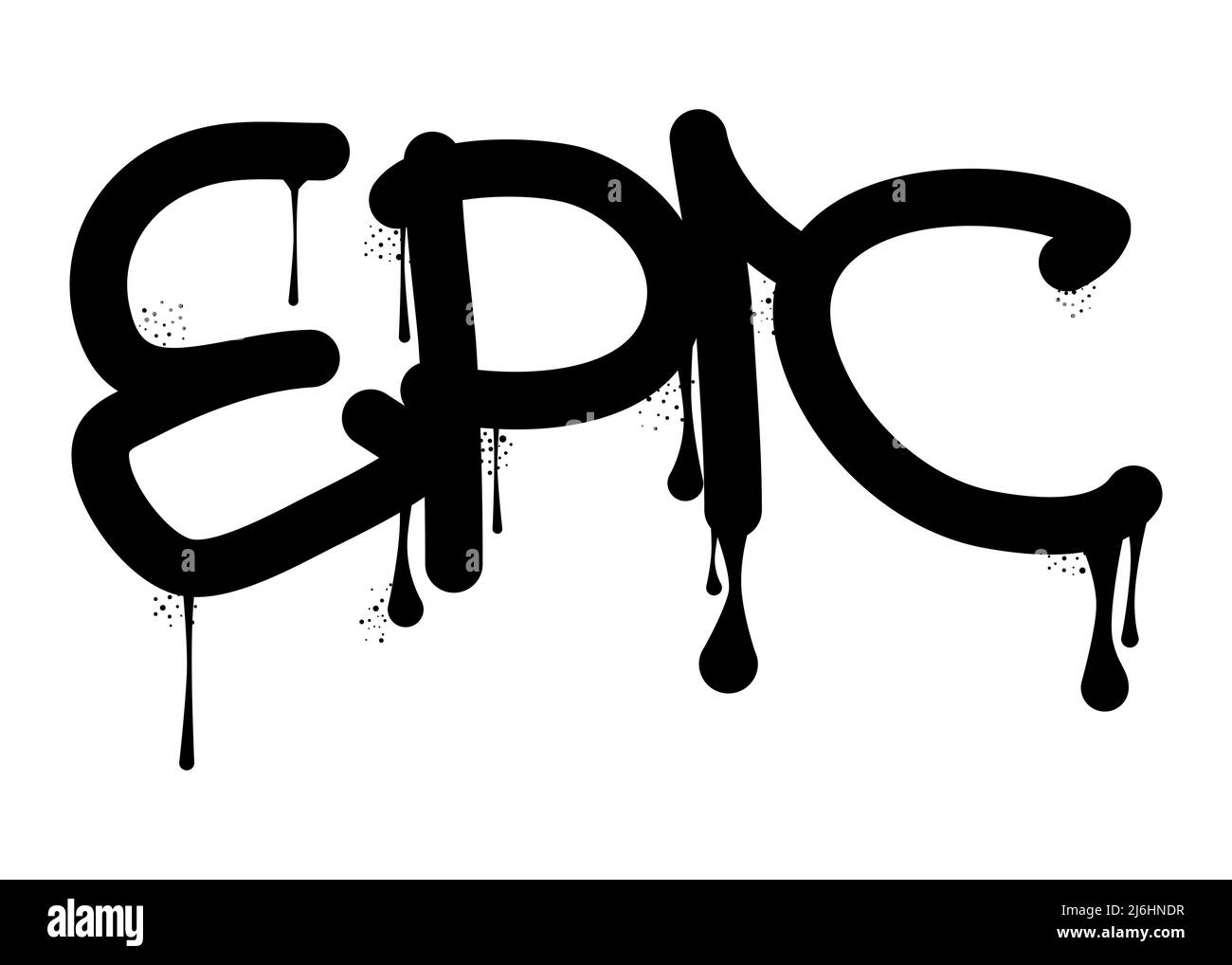 Epic. Étiquette Graffiti colorée. Décoration moderne abstraite d'art de rue réalisée dans le style de peinture urbain. Illustration de Vecteur Epic. Étiquette Graffiti colorée. Décoration moderne abstraite d'art de rue réalisée dans le style de peinture urbain. Illustration de Vecteur