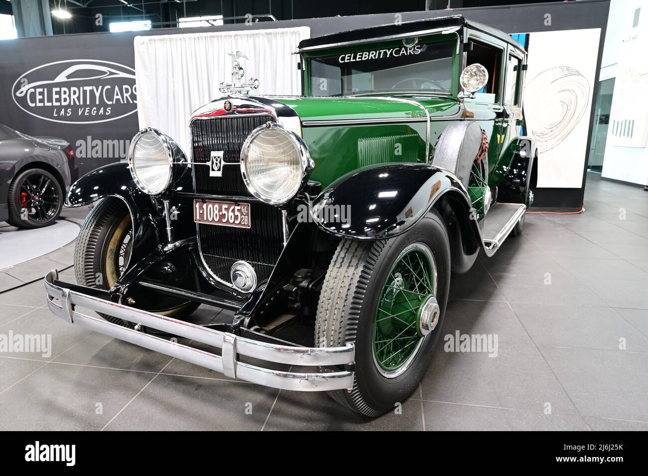 Las Vegas, Nevada, États-Unis- avril 25 2022 : une cadillac à l'épreuve des balles qui appartenait à Al Capone. Banque D'Images Las Vegas, Nevada, États-Unis- avril 25 2022 : une cadillac à l'épreuve des balles qui appartenait à Al Capone. Banque D'Images