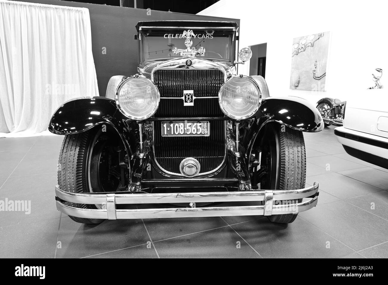 Las Vegas, Nevada, États-Unis- avril 25 2022 : une cadillac à l'épreuve des balles qui appartenait à Al Capone. Banque D'Images Las Vegas, Nevada, États-Unis- avril 25 2022 : une cadillac à l'épreuve des balles qui appartenait à Al Capone. Banque D'Images