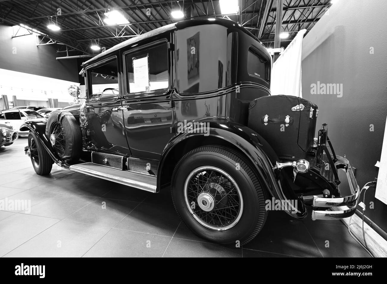 Las Vegas, Nevada, États-Unis- avril 25 2022 : une cadillac à l'épreuve des balles qui appartenait à Al Capone. Banque D'Images Las Vegas, Nevada, États-Unis- avril 25 2022 : une cadillac à l'épreuve des balles qui appartenait à Al Capone. Banque D'Images