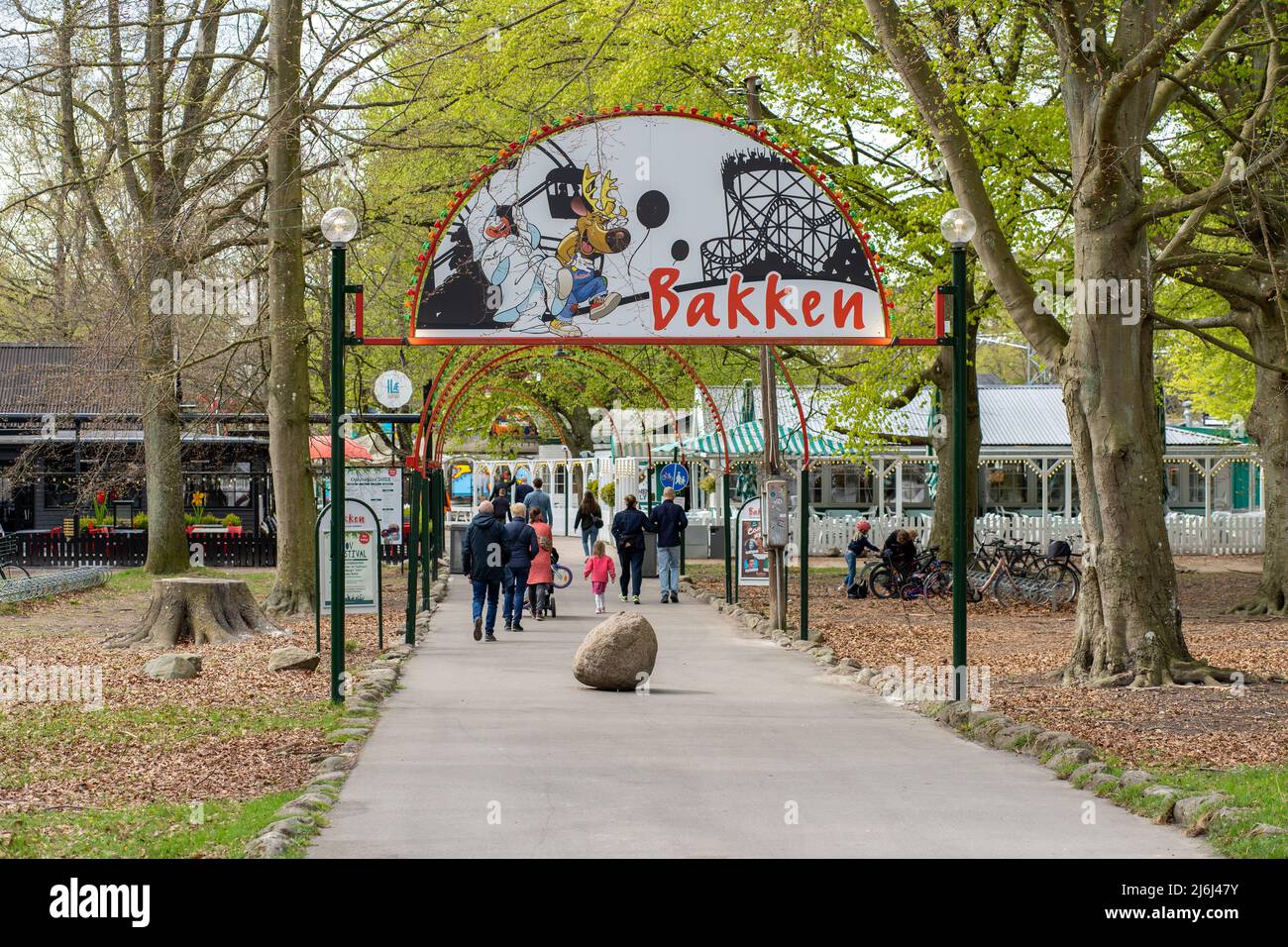 Le parc d'Attractions Bakken à Copenhague, Danemark Banque D'Images