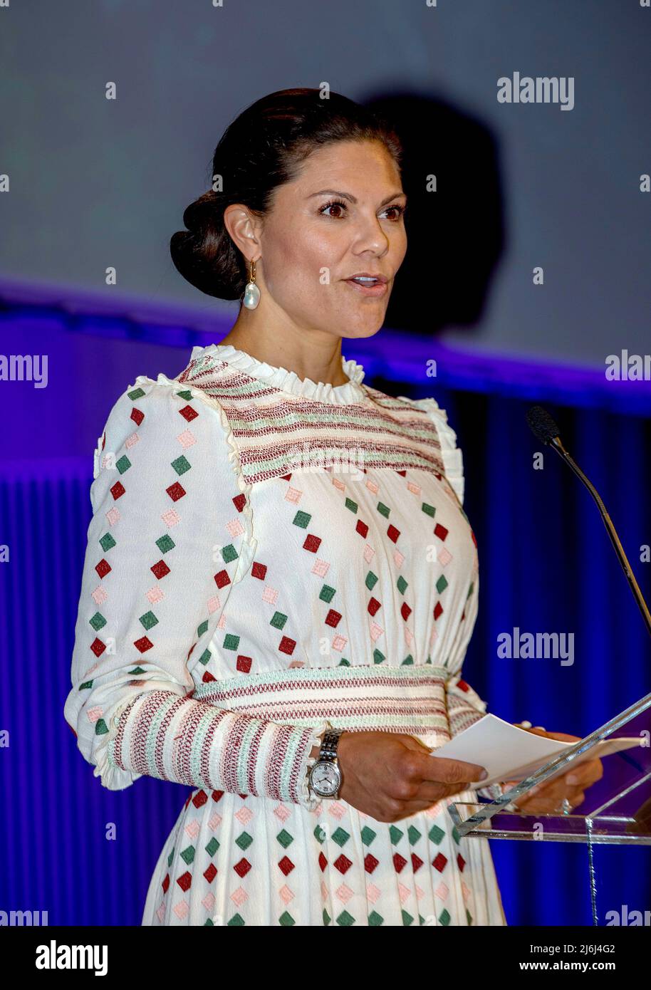La princesse de la Couronne Victoria de Suède au Kulturhuset à Stockholm, le 02 mai 2022, pour assister à deux événements littéraires, le 1st d'une visite officielle de 3 jours en Suède depuis la Norvège photo: Albert Nieboer / pays-Bas OUT / point de vue OUT Banque D'Images