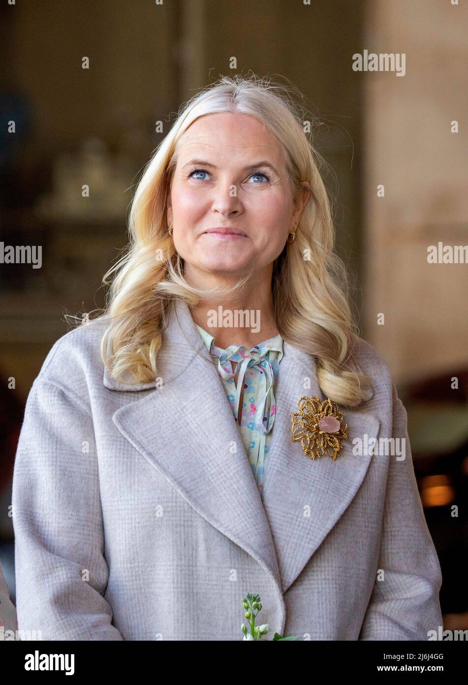 La princesse de la Couronne Mette Marit de Norvège arrive au Kulturhuset à Stockholm, le 02 mai 2022, pour assister à deux événements littéraires, le 1st d'une visite officielle de 3 jours en Suède depuis la Norvège photo: Albert Nieboer / pays-Bas OUT / point de vue OUT Banque D'Images