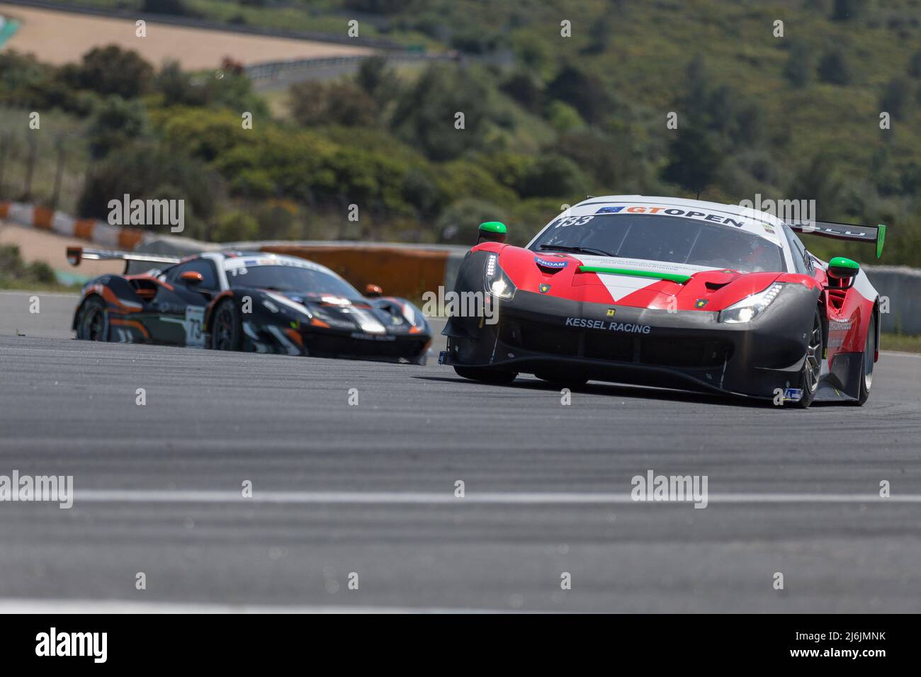 30 avril 2022. Estoril, Portugal. Le Kessel Racing #133 - Ferrari 488 GT3 EVO, conduit par Murat Ruhi Cuhadaroglu (TUR) et David Fumanelli (GBR) en action pendant le Round 1 de l'International GT Open © Alexandre de Sousa/Alay Live News Banque D'Images