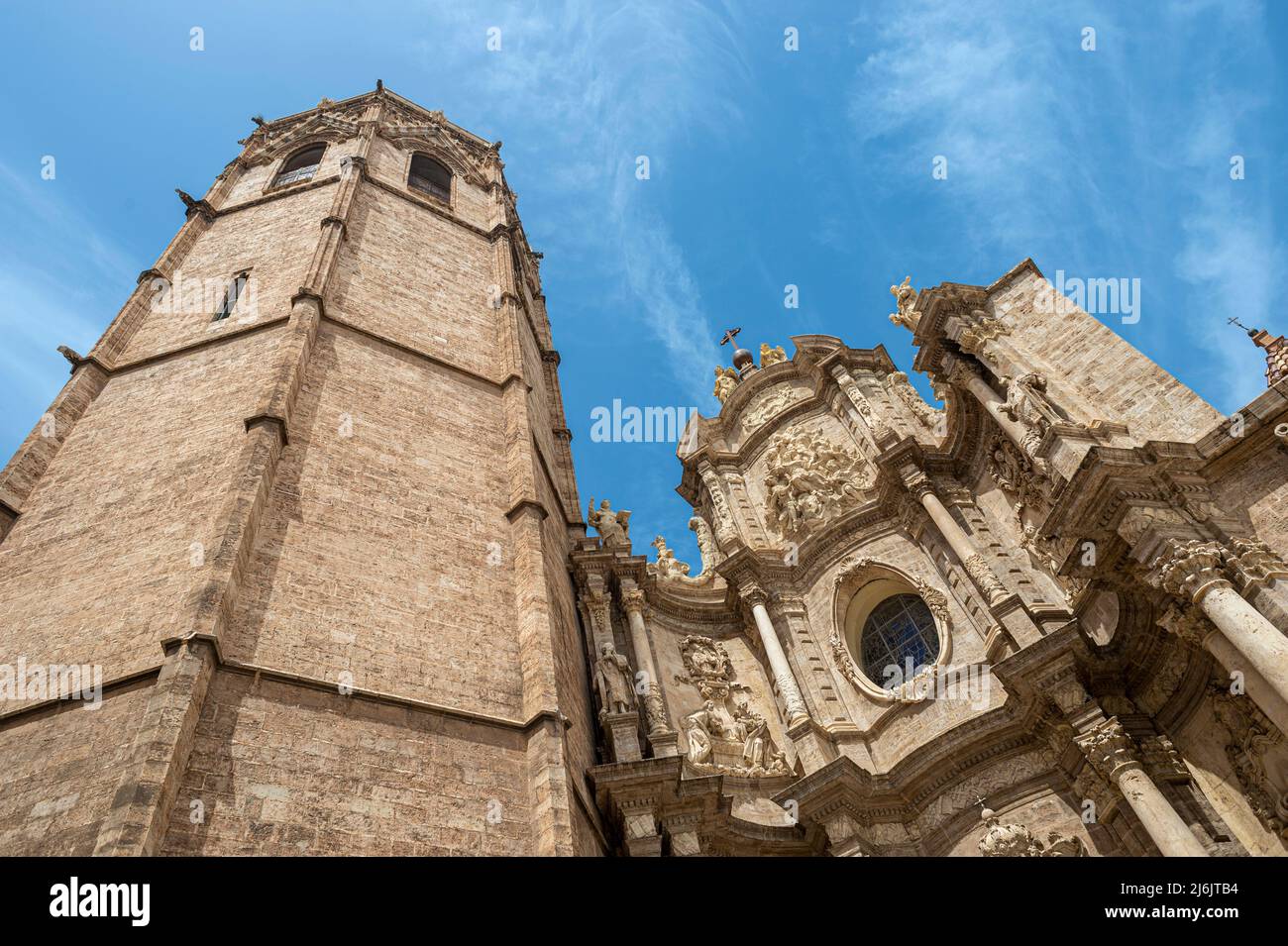 Miguelete, clocher de la cathédrale de Valence en Espagne, Banque D'Images