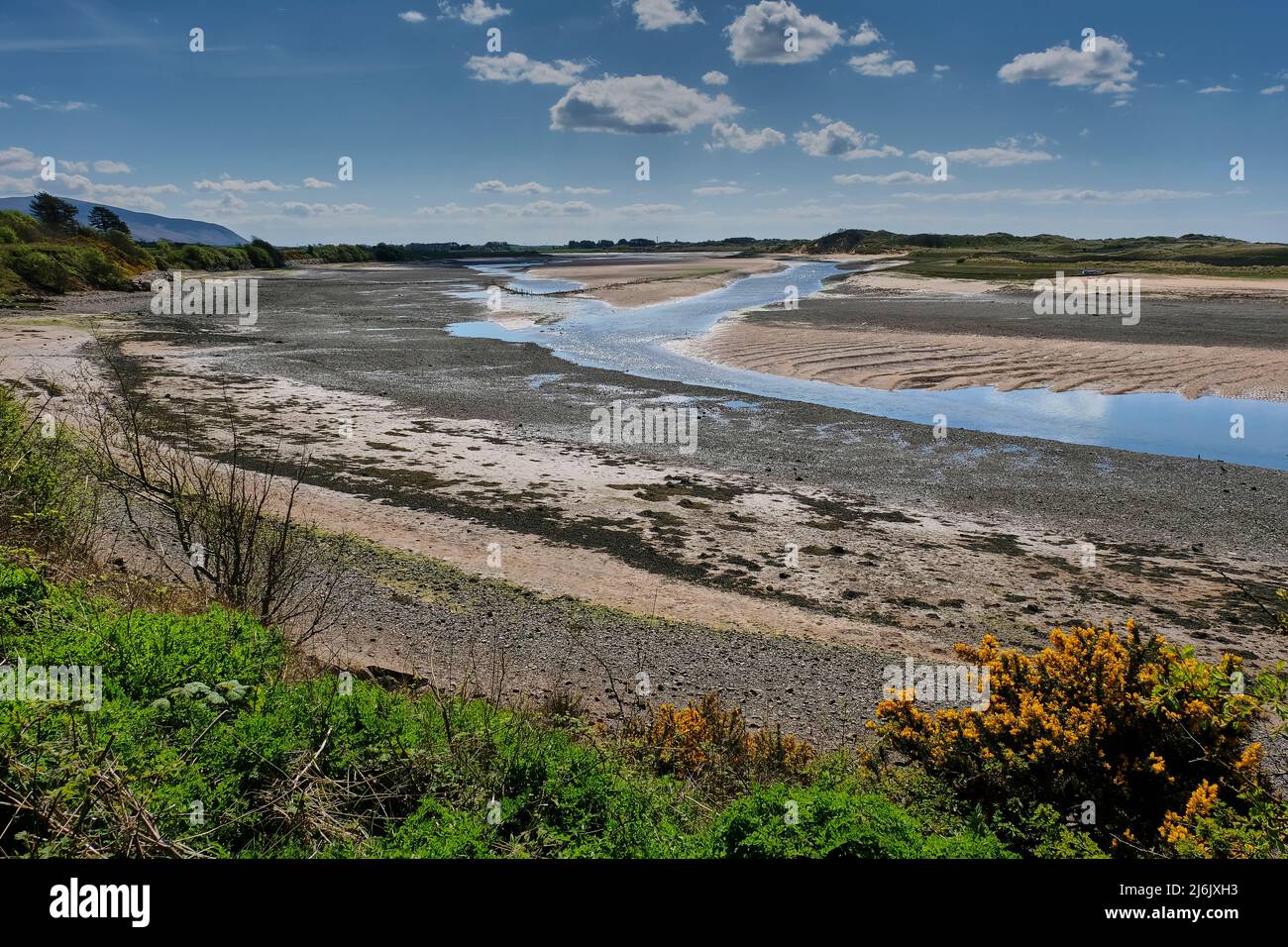 Chemin de la côte d'Angleterre le long de la rivière Esk, Ravenglass, Lake District, Cumbria Banque D'Images