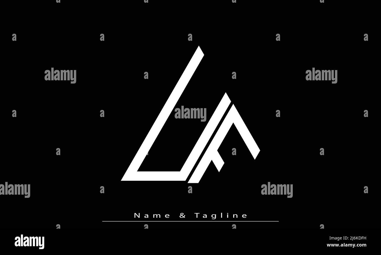 Lettres de l'alphabet initiales Monogram logo UF , FU Illustration de Vecteur